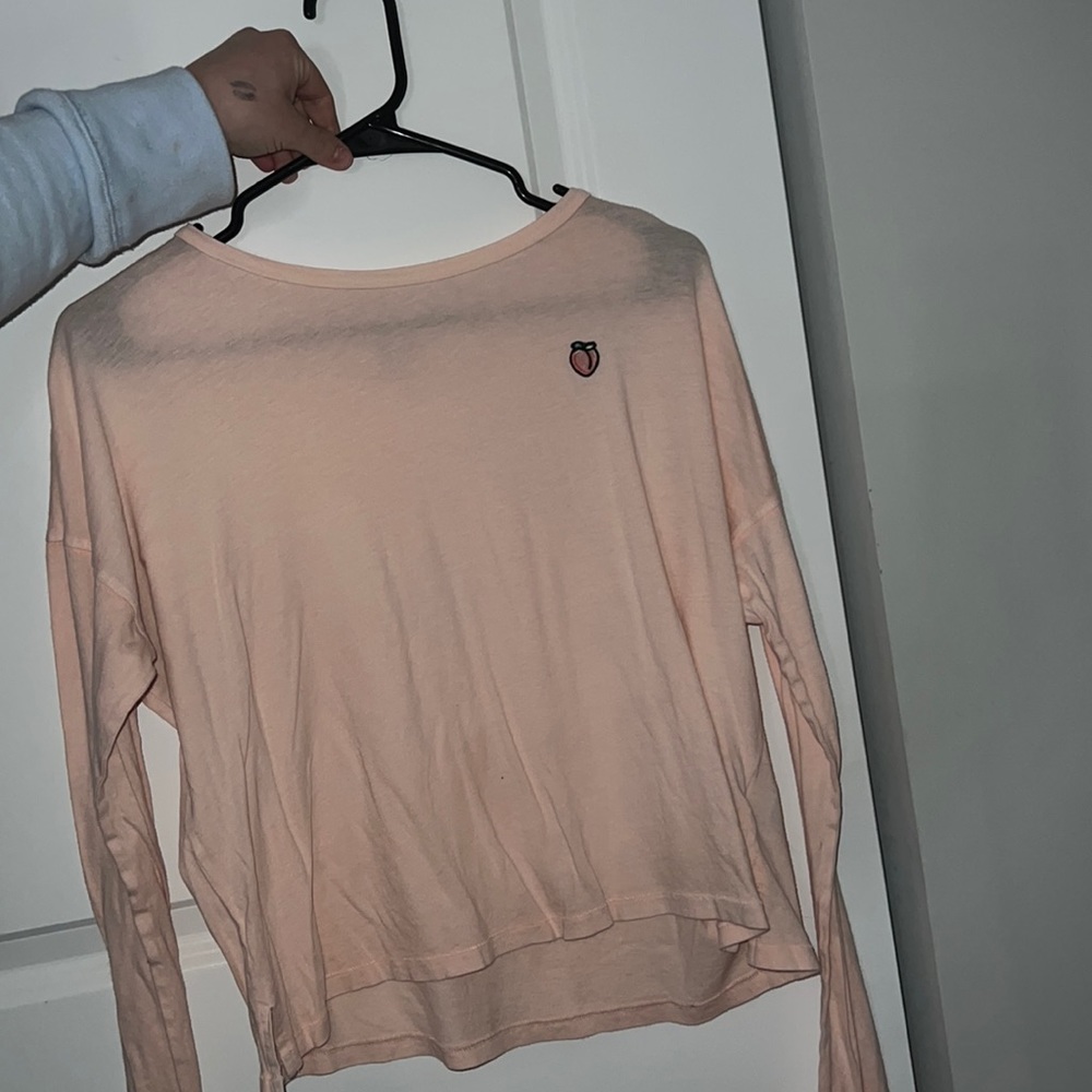 Peach long sleeve shirt